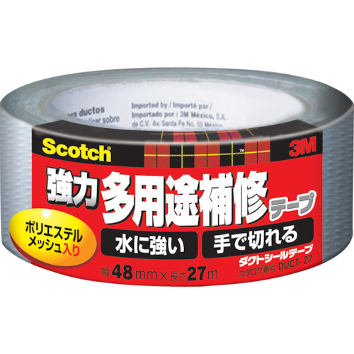 【TRUSCO】３Ｍ　スコッチ　強力多用途補修テープ　４８ｍｍ×２７ｍ　シルバー